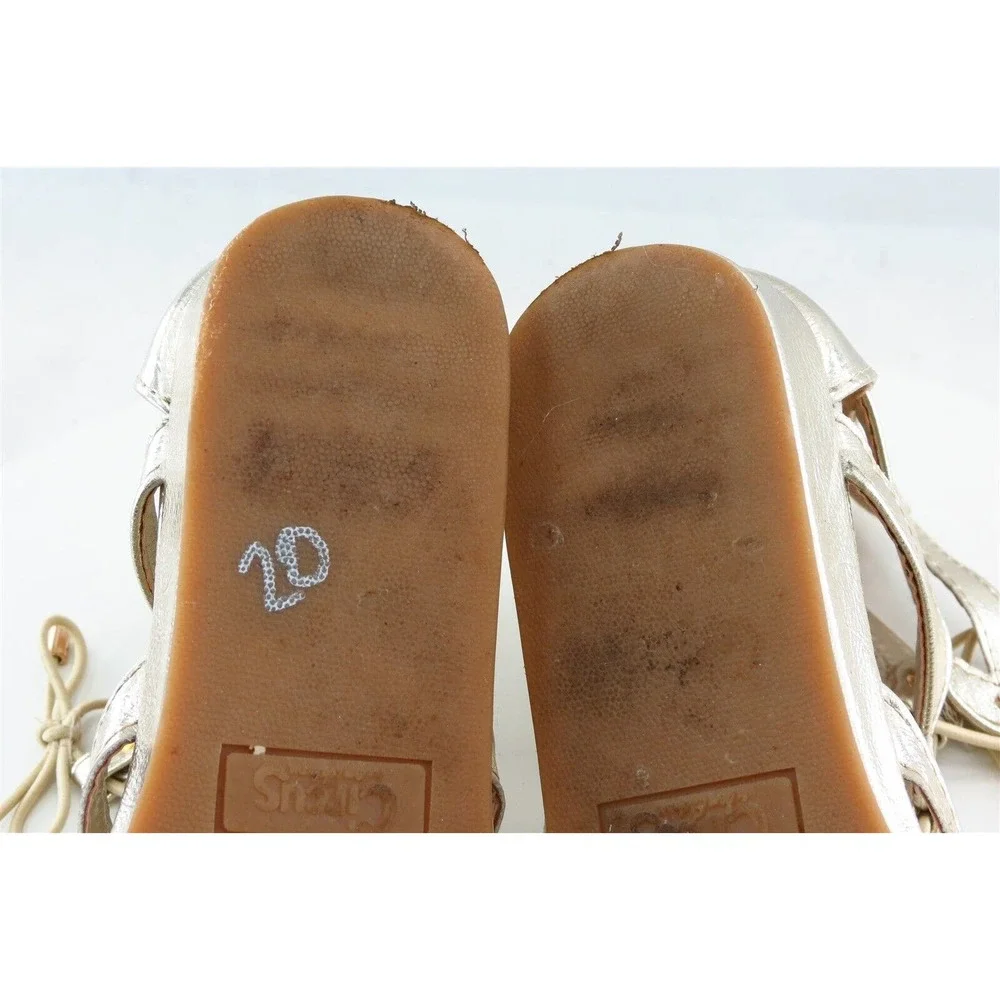 Sam Edelman Circus Gold Synthetic Sandals‎ Girls Shoes Size 5